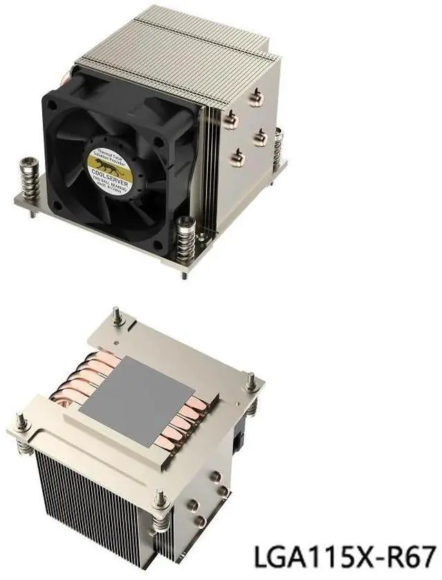 Main image of LGA115X-R67 200W CPU Cooler, 5 Heat Pipes, 8000RPM PWM Fan, 47CFM Airflow,for Intel LGA1200/115X High-End Desktop Builds