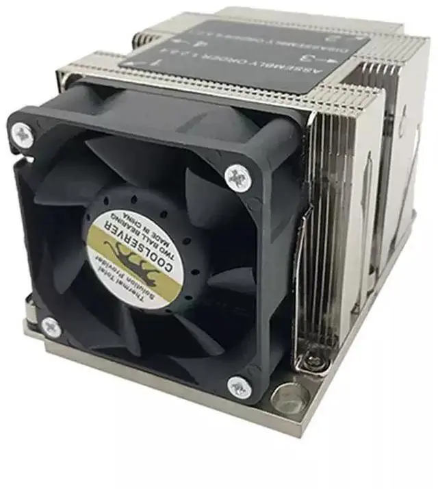 Main image of LGA3647-2U-R82 205W 2U Server CPU Cooler, 3 Heat Pipes, Copper Base, 6800RPM PWM Fan, for Intel Xeon Scalable LGA3647 Processors