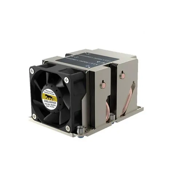 Alt view image 2 of 3 - 2U LGA3647-R83 225W Server CPU Cooler, 4 Heat Pipes, Copper Base, 8000RPM PWM Fan, 64.5mm Height for Intel LGA3647 Rackmount