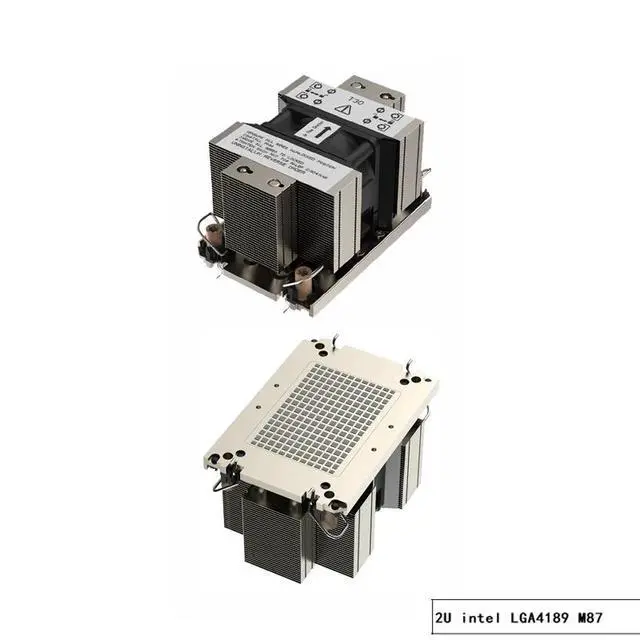 Alt view image 3 of 3 - 2U LGA4189 M87 300W Server CPU Cooler, 5 Heat Pipes, Copper Base, 11000RPM PWM Fan, 62CFM Airflow, 64.5mm Height for Intel Xeon Scalable LGA4189