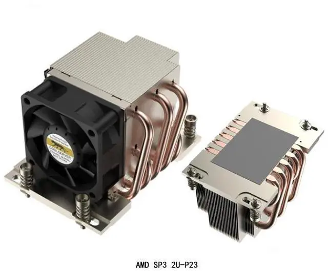 Main image of AMD SP3 2U-P23 320W Server CPU Cooler, 5 Heat Pipes, 8000RPM PWM Fan, 66.3mm Height