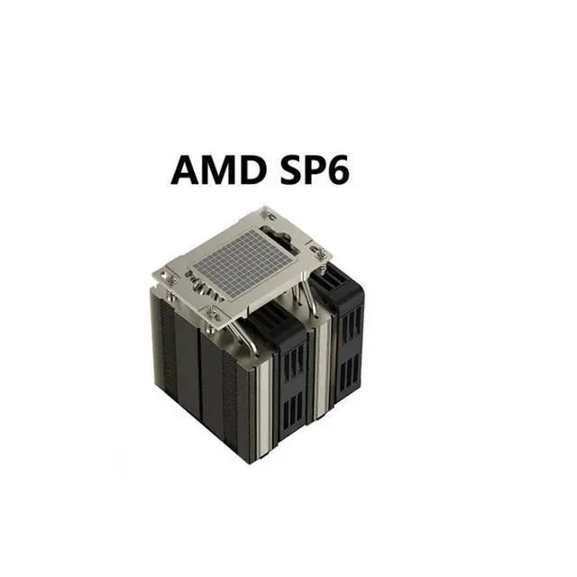 Alt view image 2 of 2 - SP6 M99 450W Tower CPU Cooler, 6 Heat Pipes, Copper Base, 120mm PWM Silent Fan, 152.8mm Height for AMD SP6 / TR5