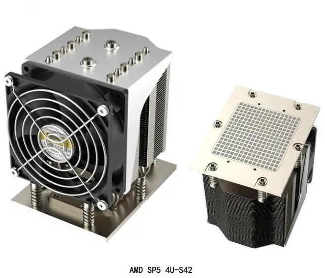 Main image of for AMD SP5 4U-S42 300W CPU Cooler, 6 Heat Pipes, Copper Base, 125mm Height for AMD EPYC 9004/9005 Series SP5 Processors