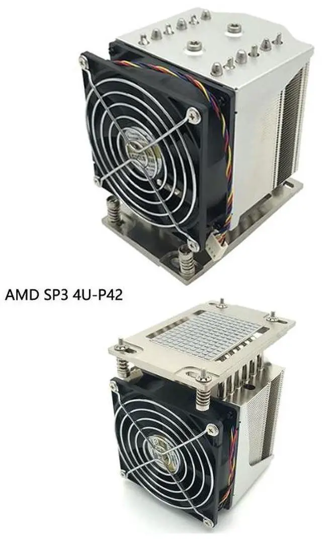 Main image of for AMD SP3 4U-P42 300W CPU Cooler, 6 Heat Pipes, Copper Base, 125.4mm Height for AMD EPYC 7001/7002/7003 Series SP3 Processors