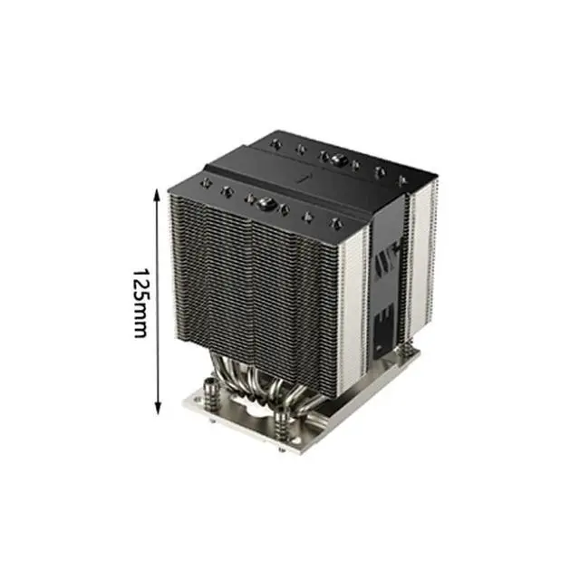 Alt view image 3 of 3 - SP6 M95PRO 400W 4U CPU Cooler, 6 Heat Pipes, Copper Base, 100mm High-Performance PWM Fan, 128CFM Airflow, 125mm Height for AMD EPYC 8004 Series SP6 Processors