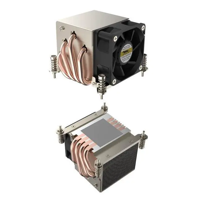 Alt view image 2 of 3 - LGA115X-R64 180W Low Profile CPU Cooler, 4 Heat Pipes, 8000RPM PWM Fan, 47CFM Airflow, 67mm Height for Intel LGA1200/115X