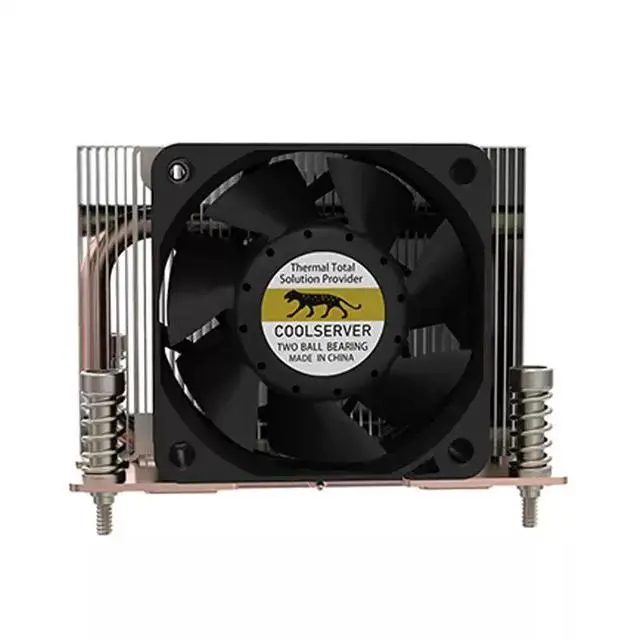 Alt view image 3 of 3 - LGA1700-V15 200W Low Profile CPU Cooler, Vapor Chamber + 2 Heat Pipes, 8000RPM PWM Fan, 47CFM Airflow, 65.5mm Height for Intel LGA1700