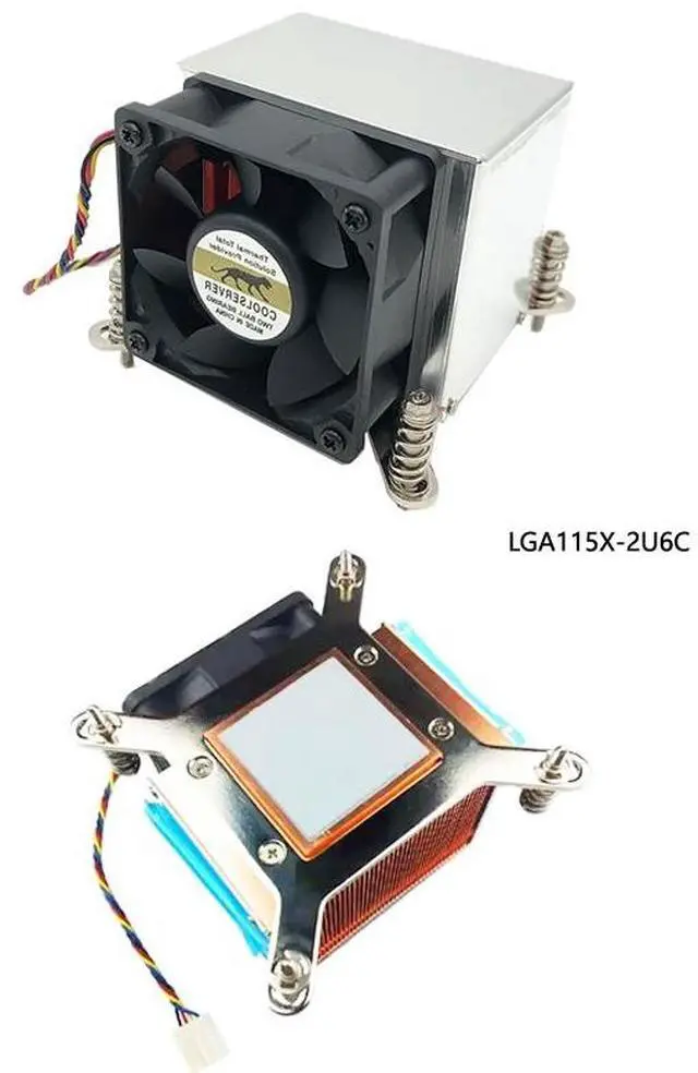 Main image of LGA115X-2U6C 135W Low Profile CPU Cooler, All-Copper Base + Copper Fins, 6800RPM PWM Fan, 67mm Height for Intel LGA1200/115X