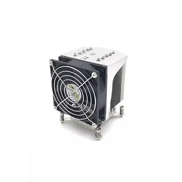 Alt view image 2 of 3 - LGA115X-R19 165W 4U CPU Cooler, 5 Heat Pipes, Copper Base, 90mm PWM Fan, 61CFM Airflow, 125.8mm Height for Intel LGA1200/115X