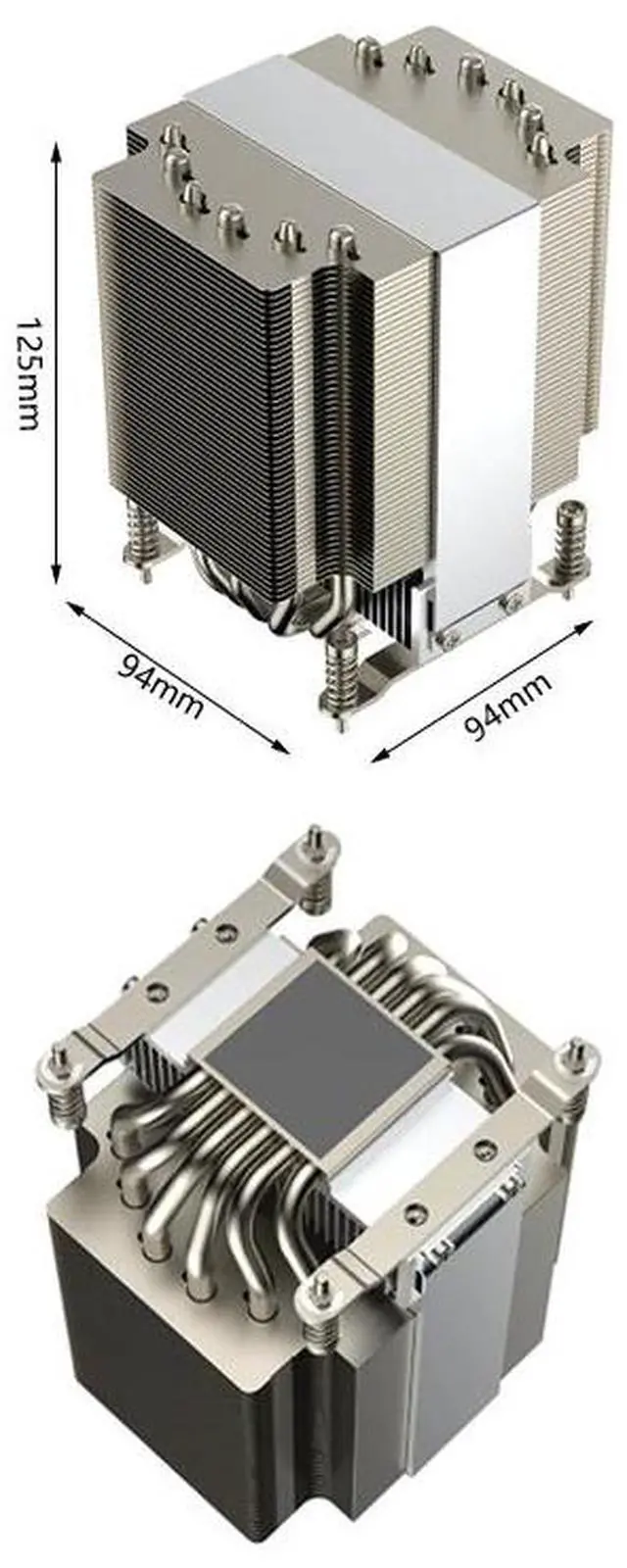 Main image of LGA1700-4U R28 280W 4U CPU Cooler, 6 Heat Pipes, Copper Base, 95CFM Airflow, 125mm Height for Intel LGA1700/1851