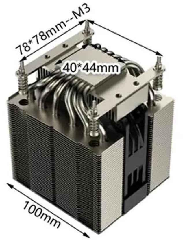 Alt view image 3 of 3 - 1700R29 PRO 270W 4U CPU Cooler, 6 Heat Pipes, Copper Base, 100mm High-Performance PWM Fan, 128CFM Airflow, 125mm Height for Intel LGA1851/1700
