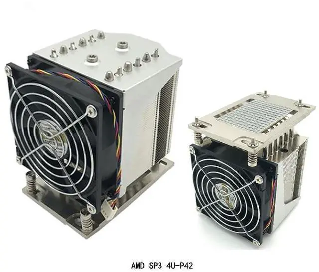Alt view image 2 of 5 - for AMD SP3 4U-P42 280W CPU Cooler, 6 Heat Pipes, Copper Base, 61CFM Airflow, 125.4mm Height for AMD SP3 Processors