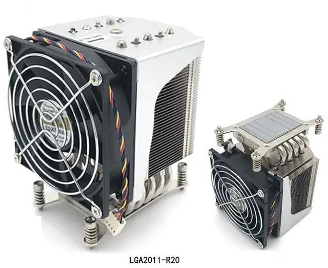Main image of LGA2011-R20 165W 4U CPU Cooler, 5 Heat Pipes, Copper Base, 61CFM Airflow, 125.8mm Height for Intel LGA2011 Rectangular