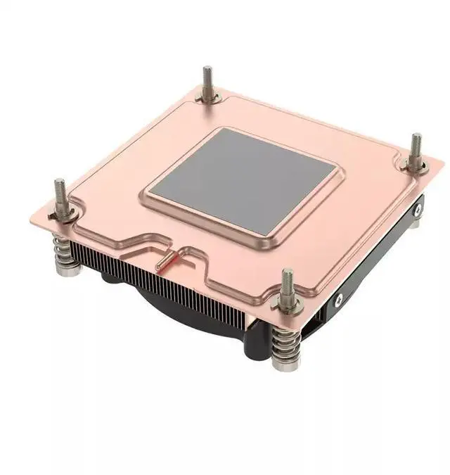 Alt view image 5 of 7 - V12 1700 125W Ultra-Thin CPU Cooler, Vapor Chamber + Copper Fins, 80mm High-Performance PWM Fan, 13.5mmHO Static Pressure, 28mm Height for Intel LGA1700/1851 (12th-14th Gen & Ultra Series) 1U/SFF Ser