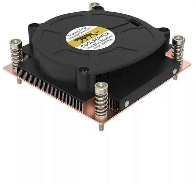 Alt view image 6 of 7 - V12 1700 125W Ultra-Thin CPU Cooler, Vapor Chamber + Copper Fins, 80mm High-Performance PWM Fan, 13.5mmHO Static Pressure, 28mm Height for Intel LGA1700/1851 (12th-14th Gen & Ultra Series) 1U/SFF Ser