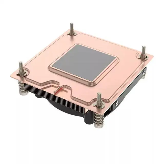 Alt view image 3 of 4 - V12 115X 125W Ultra-Thin CPU Cooler, Vapor Chamber + Copper Fins, 80mm High-Performance PWM Fan, 13.5mmHO Static Pressure, 28mm Height for Intel LGA1200/115X (LGA1150/1151/1155/1156) 1U/SFF Server Bu