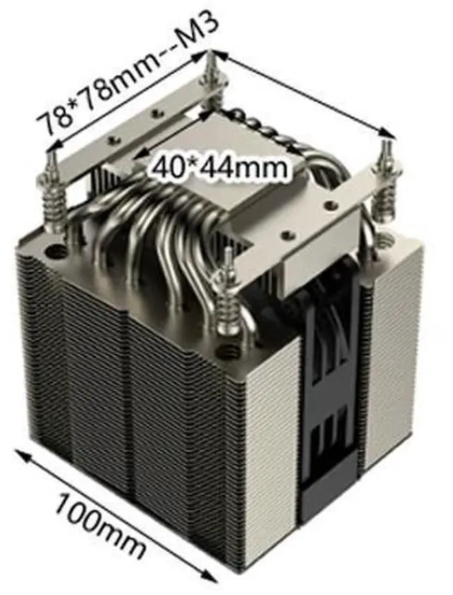 Alt view image 5 of 5 - 1700R29 270W 4U CPU Cooler, 6 Heat Pipes, Copper Base, 100mm High-Performance PWM Fan, 128CFM Airflow, 125mm Height for Intel LGA1851/1700