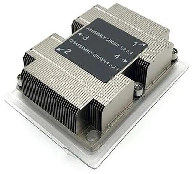 Main image of LGA3647-1U-R77 180W 1U Passive Server CPU Cooler, 4 Heat Pipes, Copper Base, Fanless Design, 25.5mm Height for Intel LGA3647 Rectangular