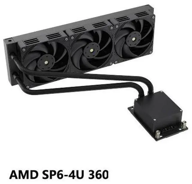 Main image of for AMD SP6 4U 360 AIO Liquid CPU Cooler 700W TDP, Triple 120mm PWM Fans 1000-3500RPM, 397mm Radiator, 2.2L/min Flow Rate, for AMD EPYC 8004 Series SP6 Processors, 4U Rackmount Server/Workstation