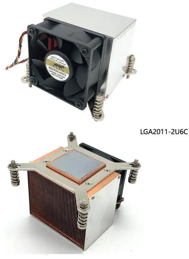 Main image of LGA2011-2U6C 135W 2U CPU Cooler, All-Copper Base + Copper Fins, 6800RPM PWM Fan, 67mm Height for Intel LGA2011