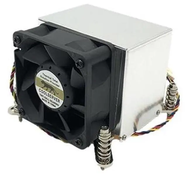 Alt view image 2 of 3 - LGA2011-2U6CA 95W 2U CPU Cooler, Copper Base + Aluminum Fins, 6800RPM PWM Fan, 67mm Height for Intel LGA2011