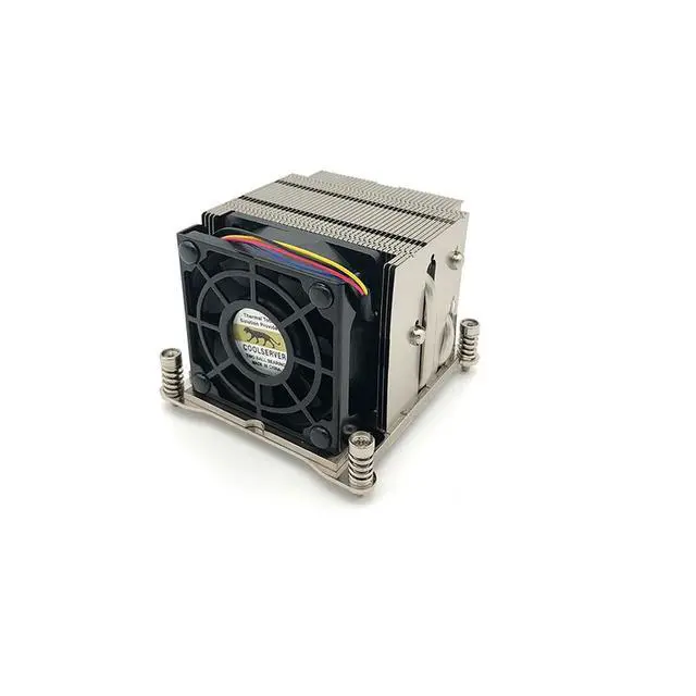 Alt view image 2 of 3 - LGA2011-R15 135W 2U CPU Cooler, 4 Heat Pipes, 6800RPM PWM Fan, 64.5mm Height for Intel LGA2011