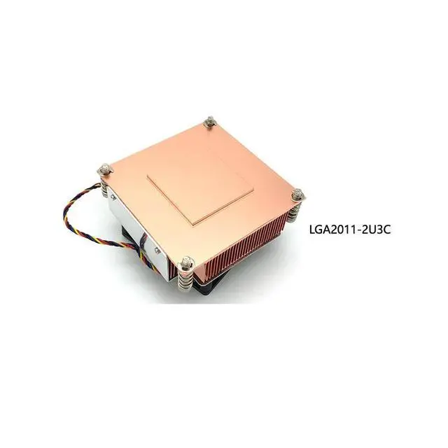Alt view image 3 of 3 - LGA2011-2U3C 110W 2U CPU Cooler, All-Copper Base + Copper Fins, 70mm PWM Fan, 47mm Height for Intel LGA2011 Square ILM