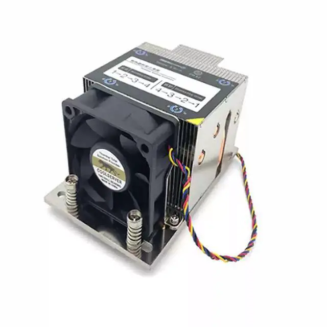 Alt view image 2 of 4 - for AMD SP3-2UP22 225W 2U Server CPU Cooler, 4 Heat Pipes, Copper Base, 6800RPM PWM Fan, 64.5mm Height for AMD Series SP3 Processors