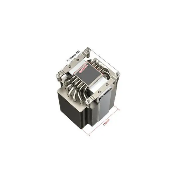 Alt view image 3 of 4 - R28 115X 240W 4U/Workstation CPU Cooler, 6 Heat Pipes, Copper Base, 90mm High-Performance PWM Fan, 95CFM Airflow, 14.1mmHO Static Pressure, 125mm Height for Intel LGA1200/115X (LGA1150/1151/1155/1156