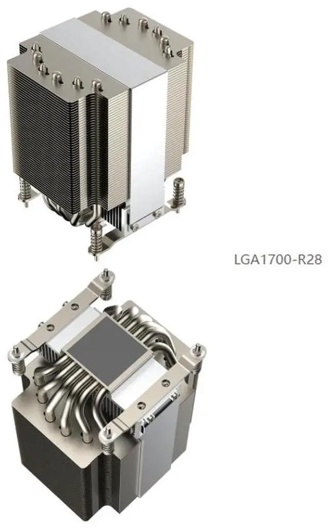 Main image of LGA1700-R28 260W 4U/Workstation CPU Cooler, 6 Heat Pipes, Copper Base, 90mm High-Performance PWM Fan, 95CFM Airflow, 125mm Height for Intel LGA1700/1851