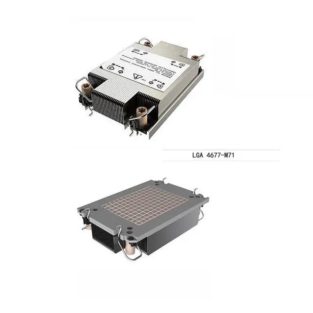 Alt view image 6 of 6 - LGA4677-M71 200W 1U Passive Server CPU Cooler, 3 Heat Pipes, Copper Base, 25.3mm Height for Intel LGA4677 Xeon Scalable 1U Rackmount