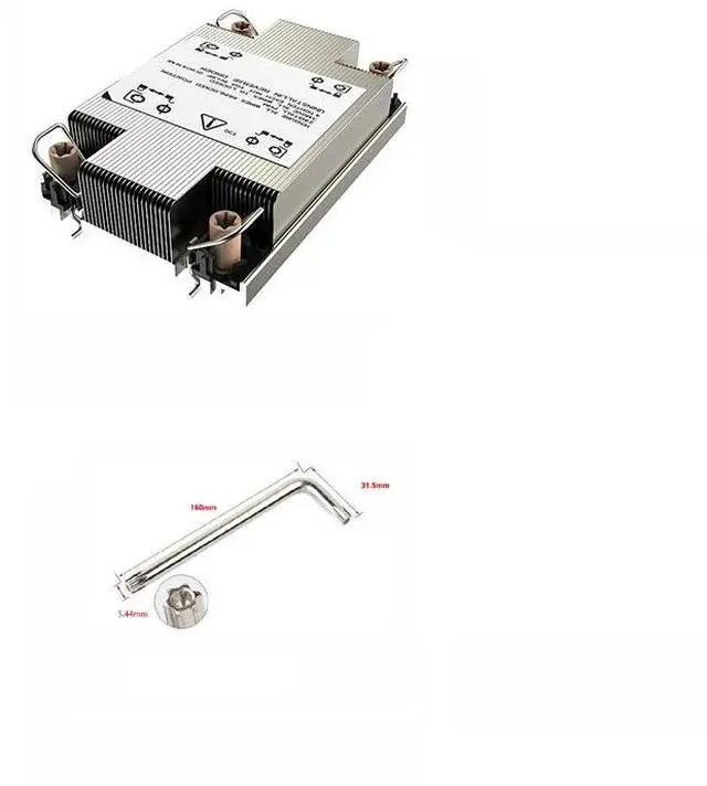 Main image of LGA4677-M71 200W 1U Passive Server CPU Cooler, 3 Heat Pipes, Copper Base, 25.3mm Height for Intel LGA4677 Xeon Scalable 1U Rackmount 1U 4677-M71+ Wrench