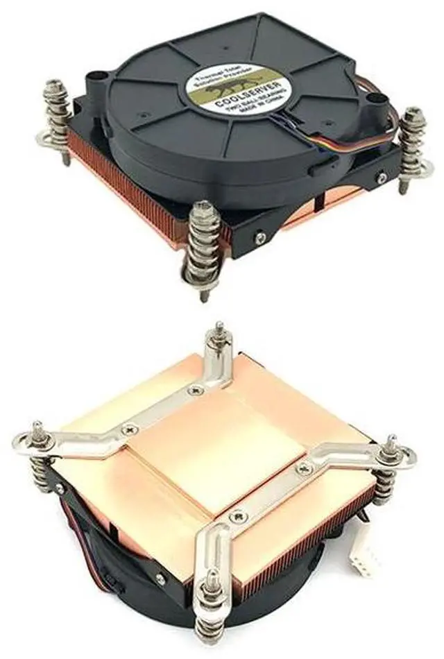 Main image of 1U3CC 1700 85W 1U Server CPU Cooler, Full Copper Base + Fins, 70mm Blower PWM Fan 5000RPM, 29mm Height for Intel LGA1700 1U Server