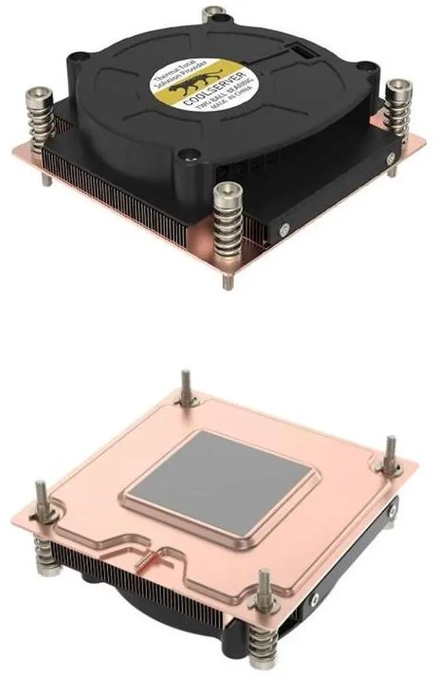 Main image of LGA1700-V12 180W 1U Server CPU Cooler, Vapor Chamber + Copper Fins, 6600RPM PWM Fan, 28mm Height for Intel LGA1700 1U Rackmount