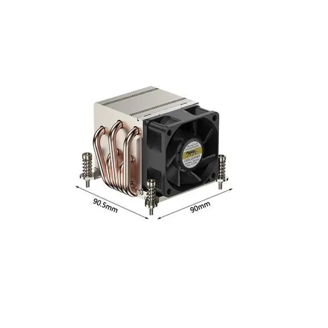 Alt view image 2 of 3 - R65 1700 180W 2U CPU Cooler, 5 Heat Pipes, 8000RPM PWM Fan, 47CFM Airflow, 67.7mm Height for Intel LGA1700/1851 2U Server