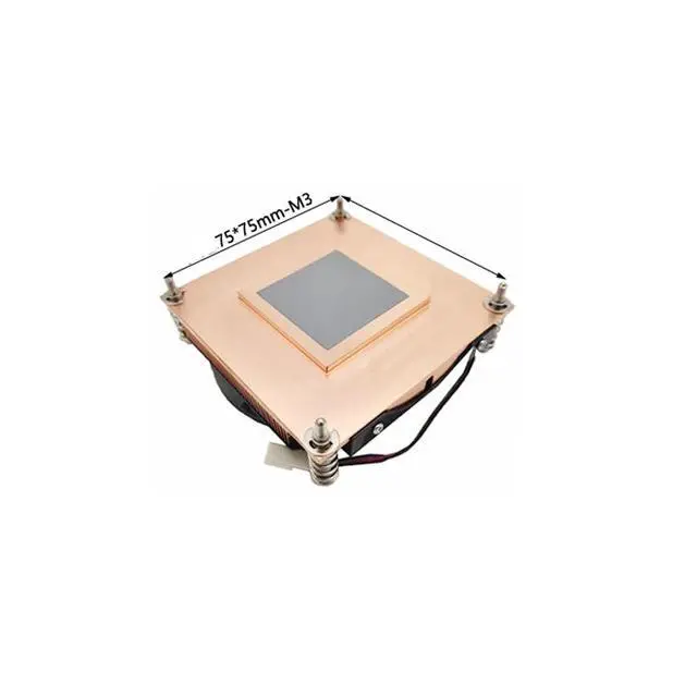 Alt view image 2 of 3 - 1U3C 115X 110W 1U Server CPU Cooler, Full Copper, 5000RPM PWM Blower Fan, 28mm Height for Intel LGA1200/115X 1U Rackmount