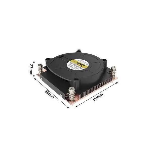 Alt view image 2 of 3 - 1U3C 1700 115W 1U Server CPU Cooler, Full Copper, 6000RPM PWM Blower Fan, 27mm Height for Intel LGA1700/1851 1U Rackmount
