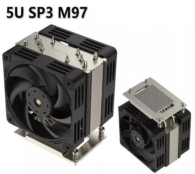 Main image of SM97 5-Heatpipe CPU Cooler for EPYC SP3 Server/Workstation Cooling, AMD 7002 Series, 7K62/7352, 350W TDP