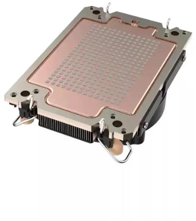 Alt view image 5 of 5 - LGA4189 1U V75 Copper Vapor Chamber CPU Cooler Active Cooling for Server/Industrial PC, 205W TDP, 113x80x28mm, 4-Pin PWM Fan