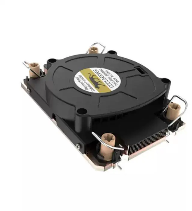 Alt view image 2 of 5 - LGA4189 1U V75 Copper Vapor Chamber CPU Cooler Active Cooling for Server/Industrial PC, 205W TDP, 113x80x28mm, 4-Pin PWM Fan