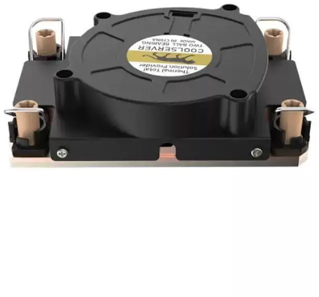 Alt view image 4 of 5 - LGA4189 1U V75 Copper Vapor Chamber CPU Cooler Active Cooling for Server/Industrial PC, 205W TDP, 113x80x28mm, 4-Pin PWM Fan