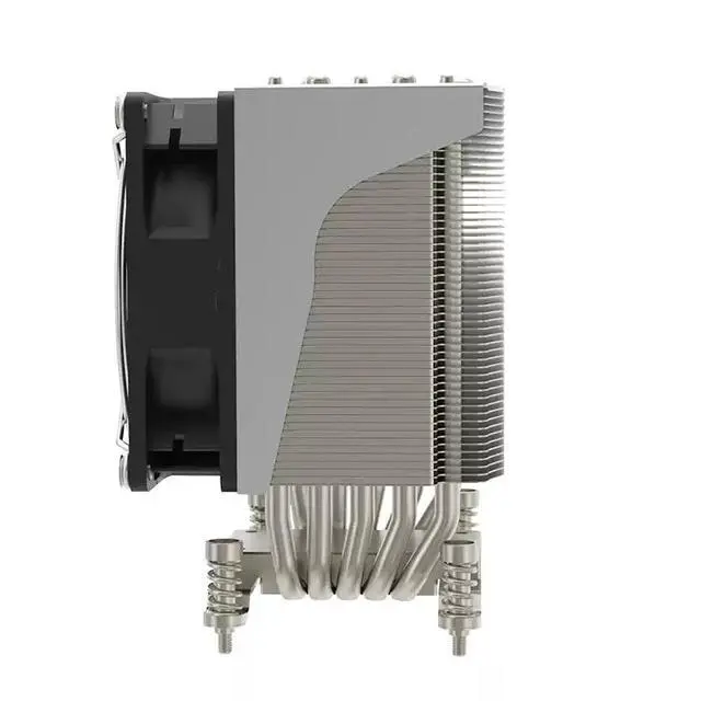 Alt view image 5 of 6 - R22 4U Server CPU Cooler for AMD AM5/AM4 5-Heatpipe Dual Ball Bearing PWM Fan, 180W TDP, Industrial/Workstation Cooling
