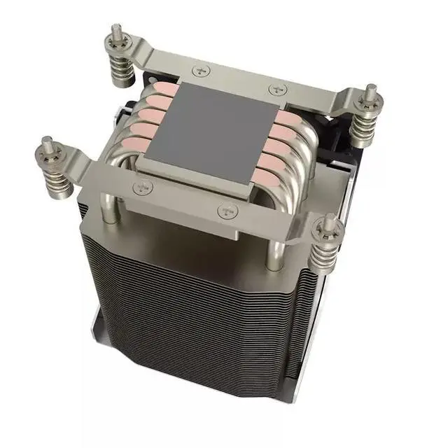 Alt view image 2 of 6 - R22 4U Server CPU Cooler for AMD AM5/AM4 5-Heatpipe Dual Ball Bearing PWM Fan, 180W TDP, Industrial/Workstation Cooling