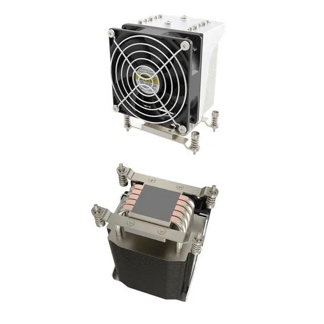 Alt view image 6 of 6 - R22 4U Server CPU Cooler for AMD AM5/AM4 5-Heatpipe Dual Ball Bearing PWM Fan, 180W TDP, Industrial/Workstation Cooling