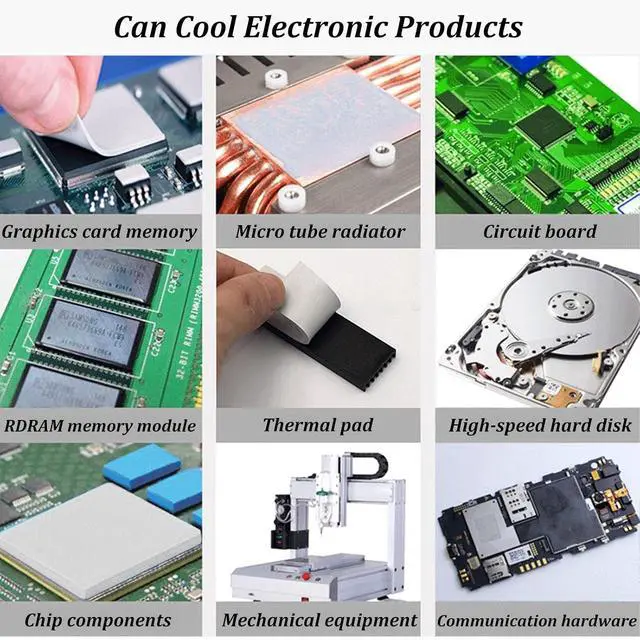 Alt view image 6 of 6 - Thermal Pad 14.8 W/mK, 120x120x0.5mm, Non Conductive Heat Resistance High Temperature Resistance, Silicone Thermal Pads for Laptop Heatsink GPU CPU LED Cooler (0.5mm)