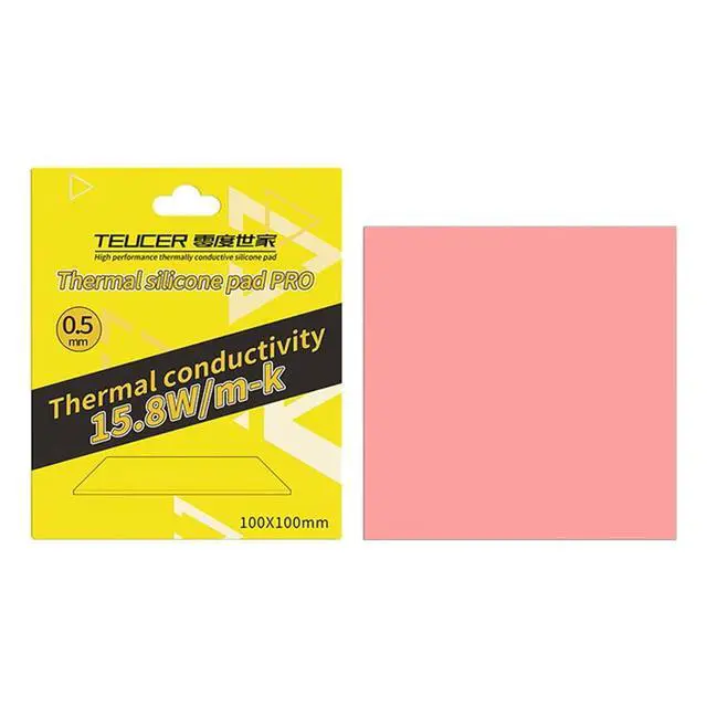 Alt view image 2 of 4 - Thermal Pad 15.8 W/mK, 100x100x0.5mm, Non Conductive Heat Resistance High Temperature Resistance, Silicone Thermal Pads for PC Laptop PS4/PS5/CPU/GPU/Computer