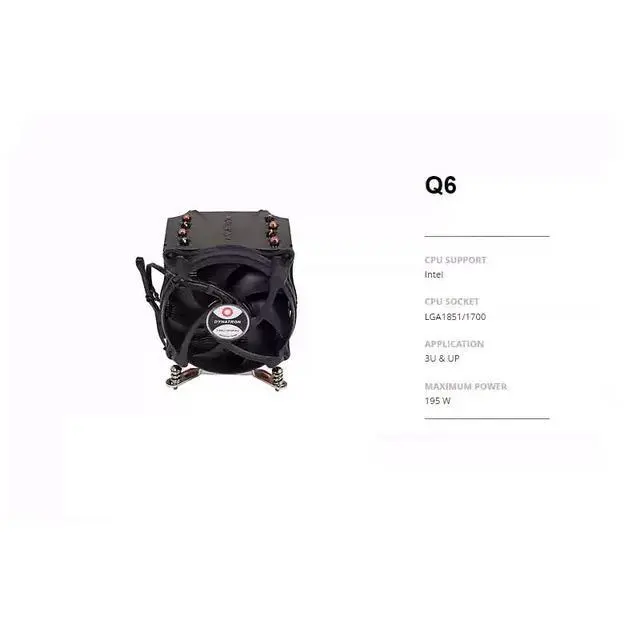 Alt view image 4 of 4 - Q6 3U Server Heatsink for Intel LGA1700 Socket