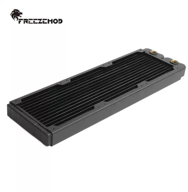 Alt view image 2 of 7 - TSRP-TW360 PC Water Cooling Radiator 360mm, 14 Flat Tubes, Copper Fins, 12cm Fan Support