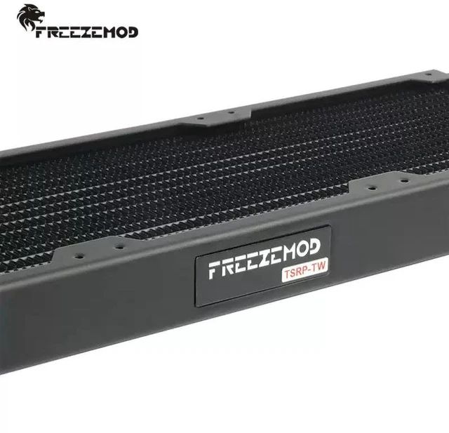 Alt view image 7 of 7 - TSRP-TW360 PC Water Cooling Radiator 360mm, 14 Flat Tubes, Copper Fins, 12cm Fan Support