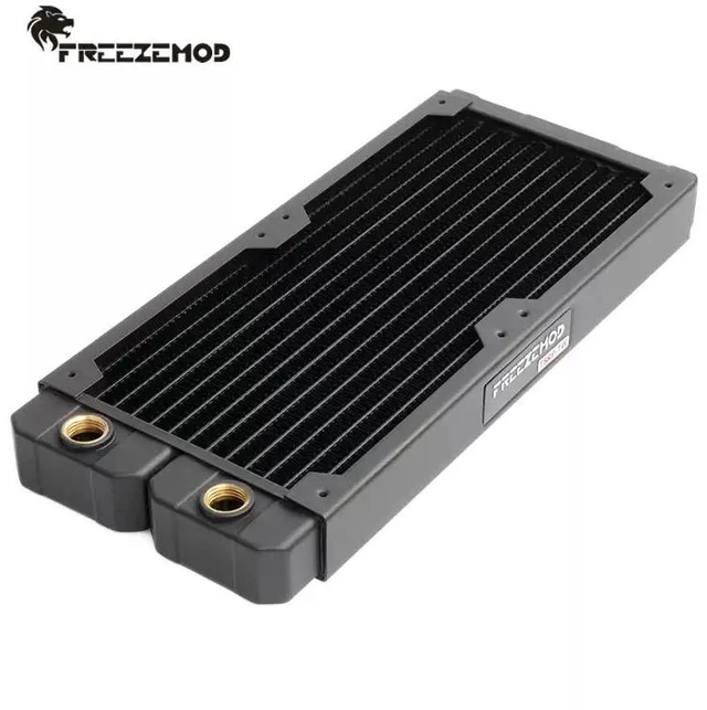 Main image of TSRP-TW240 PC Water Cooling Radiator 14 Flat Tubes, Copper Fins, 2 x 120mm Fan Support